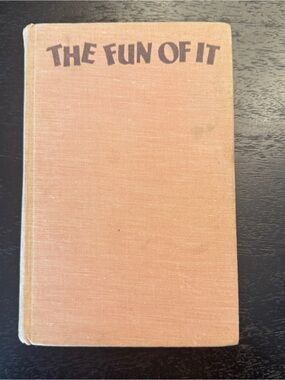 The Fun Of It - By Amelia Earhart- First Edition- Peach Clothbound Hardcover
